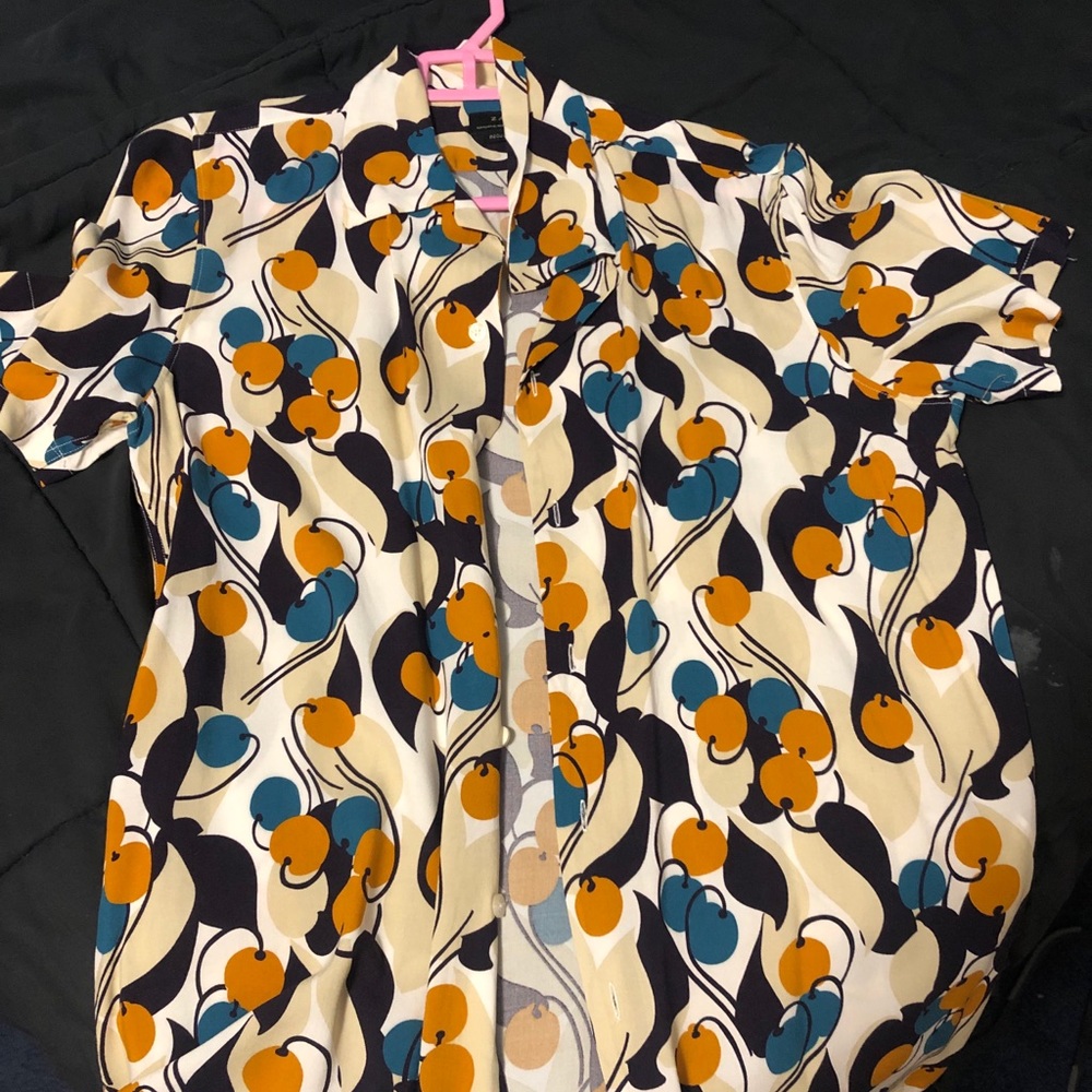 ZARA Cool Design short sleeve button down